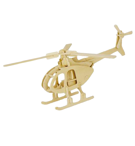 3D Wooden Puzzle — Helicopter