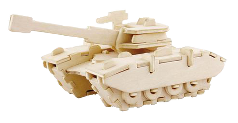3D Wooden Puzzle — Tank
