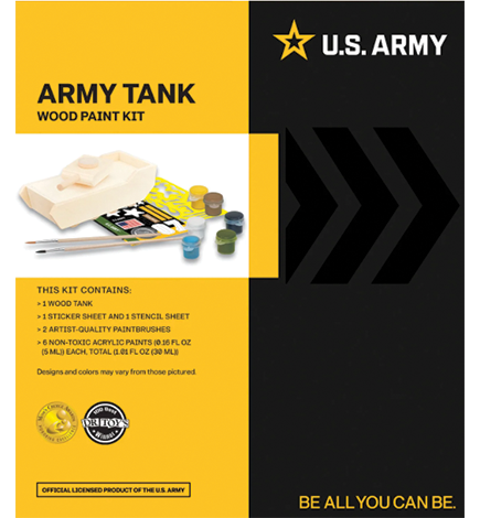 U.S. Army Tank Licensed Wood Paint Kit