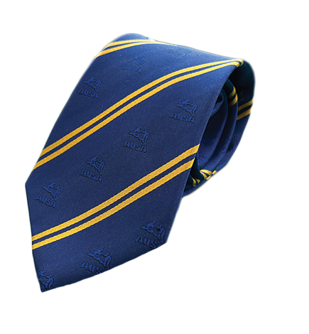 Blue Tie with AUSA Logo