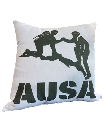 Throw Pillow with AUSA Logo