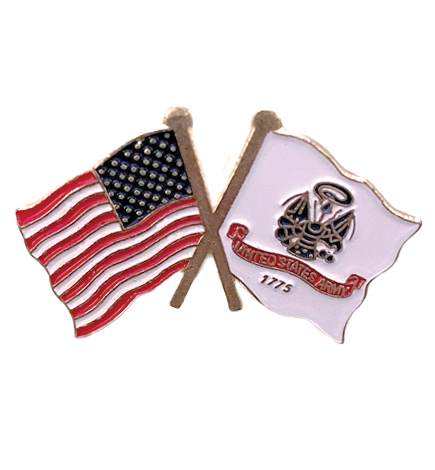 American Flag and ARMY Pin