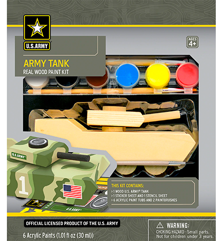 U.S. Army Tank Licensed Wood Paint Kit (W107)