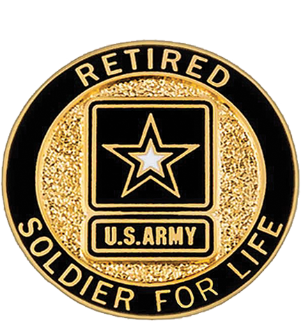 Retired Soldier For Life Lapel Pin – Association of the United States Army