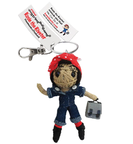 Rosie the Riveter — String Doll — Keychain