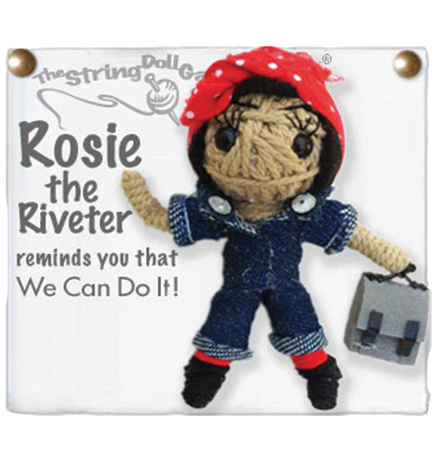 Rosie the Riveter — String Doll — Keychain