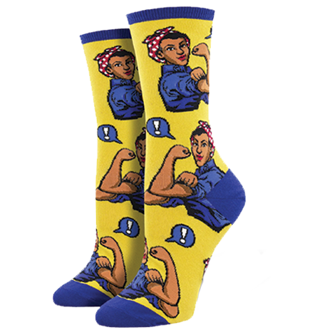 Ladies Rosie the Riveter Socks — We can Do it! - 3 Different Colors Available